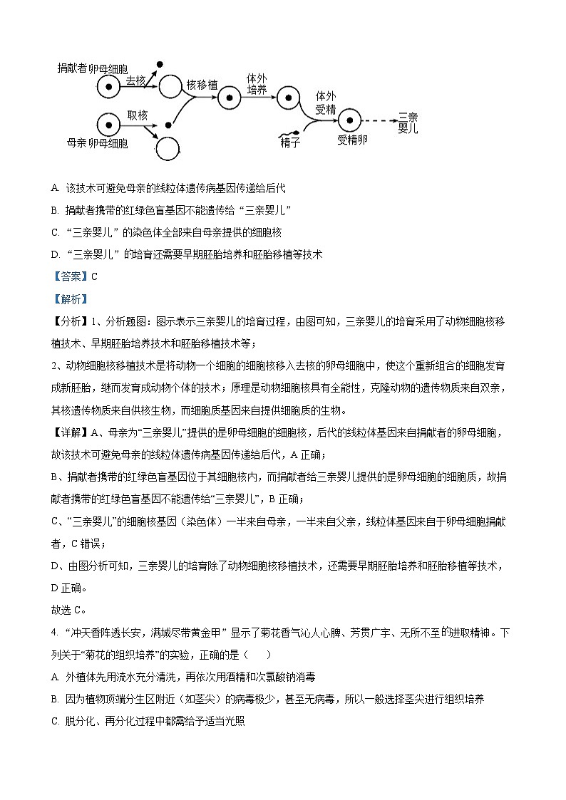 江西省上饶市第四中学2023-2024学年高二下学期5月生物测试题（解析版）第3页
