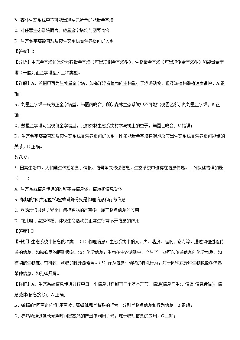 [生物]贵州省六盘水市2023-2024学年高二下学期期中考试试题（解析版）02