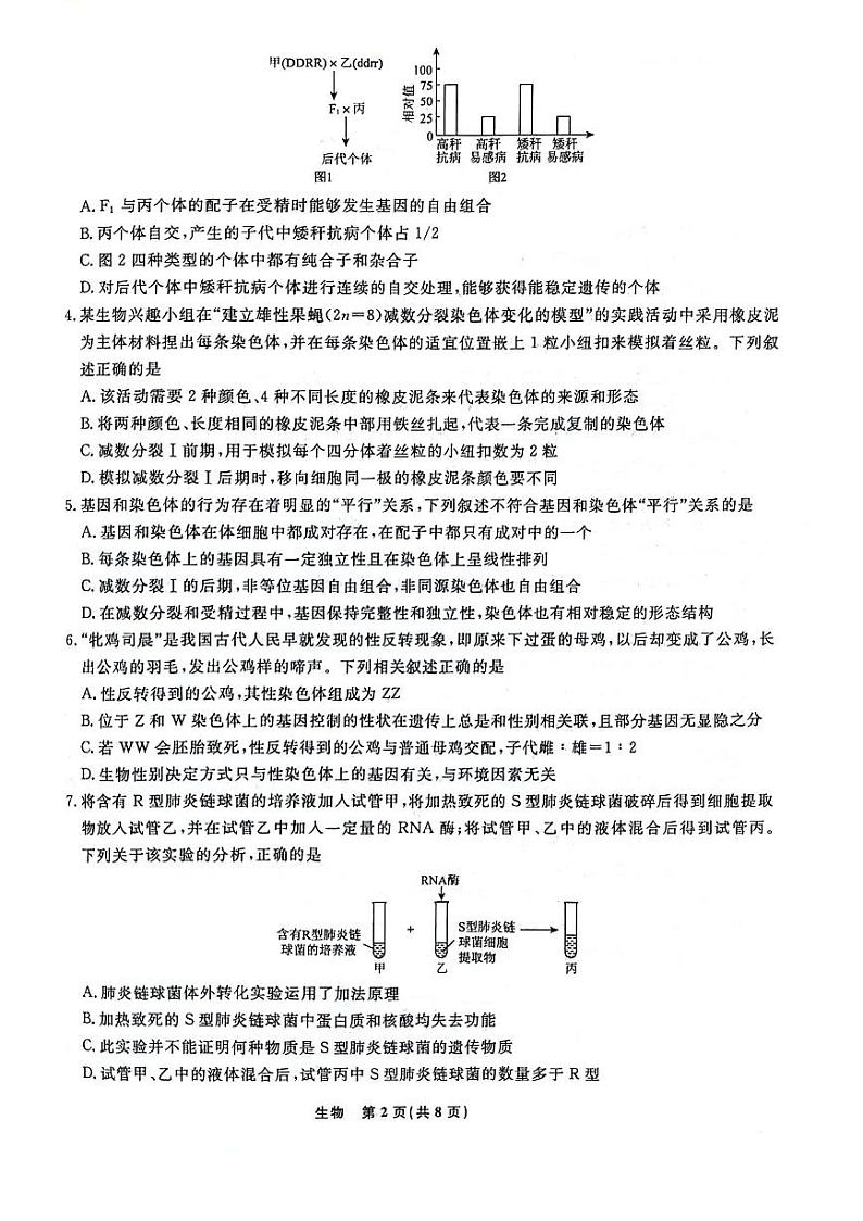 辽宁省部分高中2023-2024学年高一下学期6月联合考试生物试题02