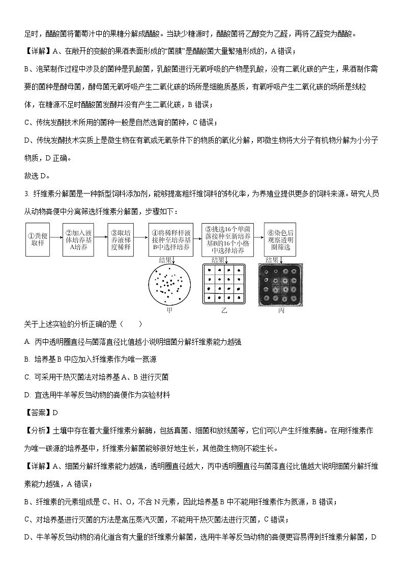 [生物]河南省三门峡市2023-2024学年高二下学期5月期末试题（解析版）02