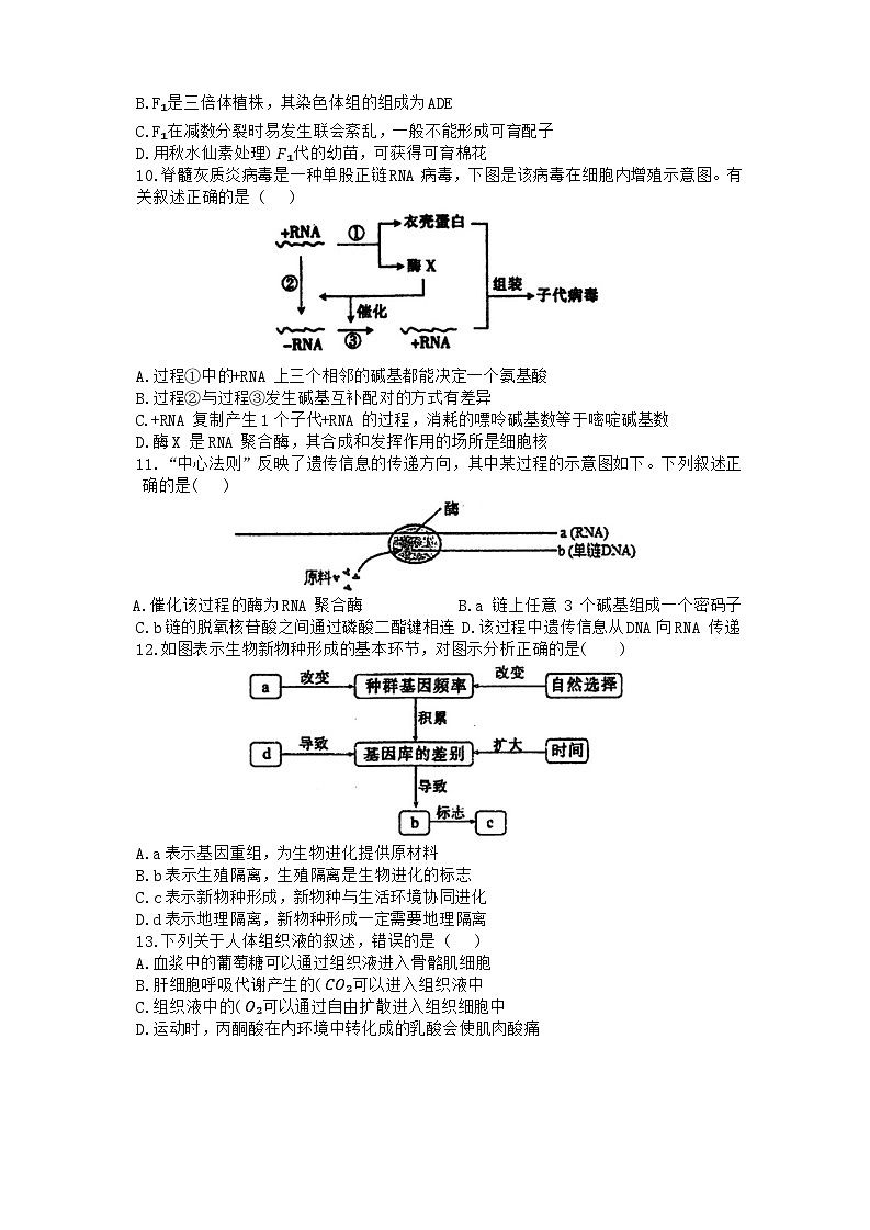 江苏省泰州市2023-2024学年高一下学期6月期末生物试题03