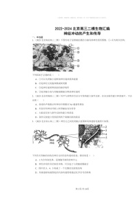 [生物][二模]2022～2024北京高三试题分类汇编：神经冲动的产生和传导
