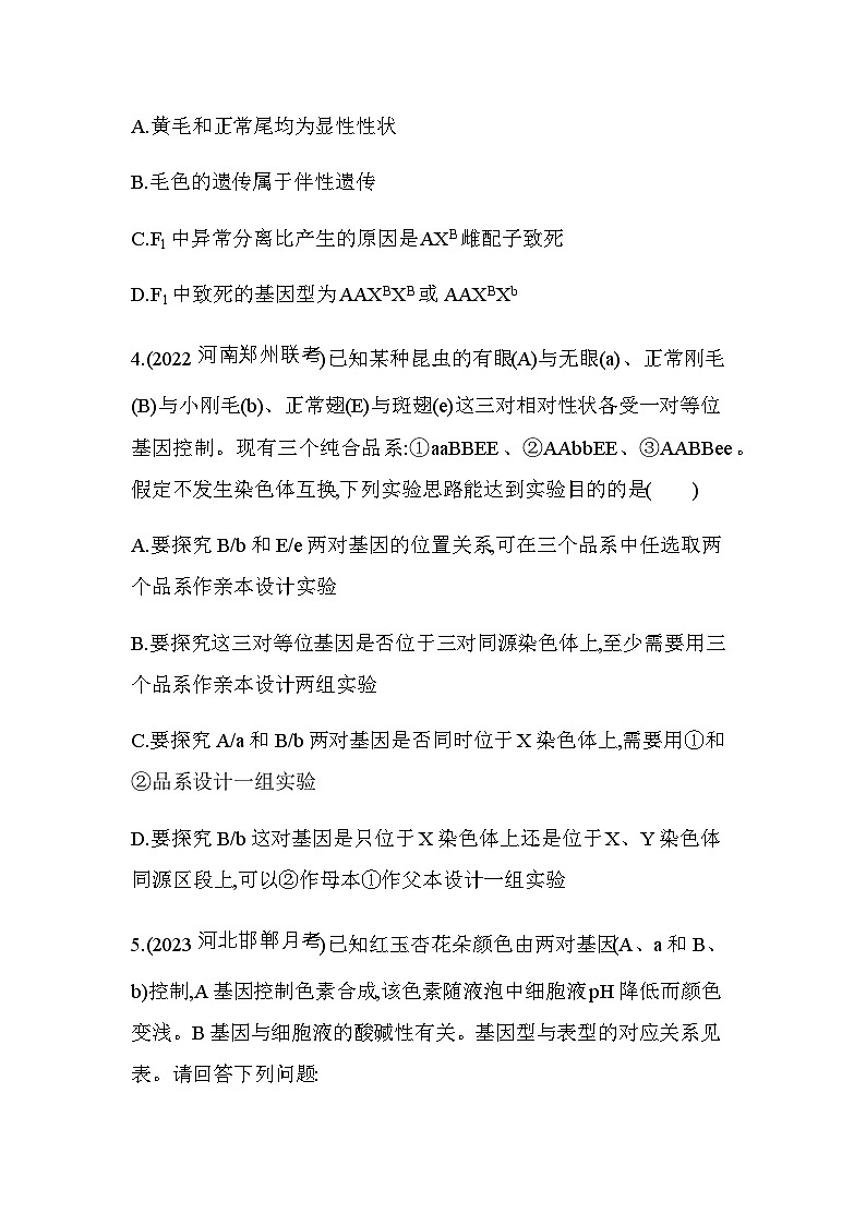 人教版高中生物必修2第2章基因和染色体的关系专题强化练3探究基因在染色体上的位置含答案03