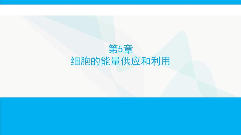 人教版高中生物必修1第5章细胞的能量供应和利用课件第1页