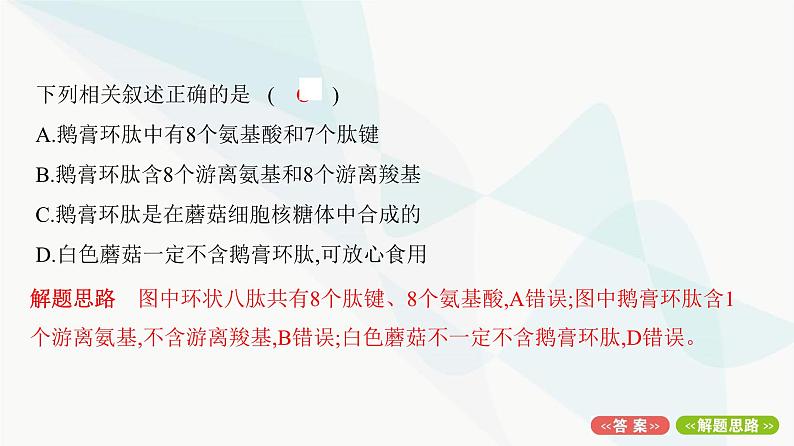 人教版高中生物必修1期末检测卷2课件07