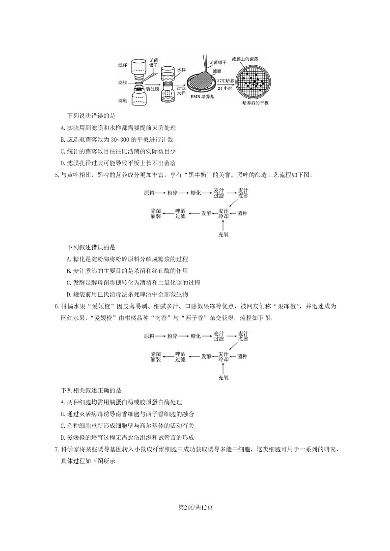 [生物]2023北京朝阳高二下学期期末试卷及答案第2页