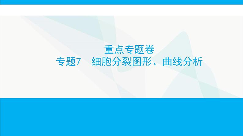 人教版高中生物必修1重点专题卷7细胞分裂图形、曲线分析课件第1页