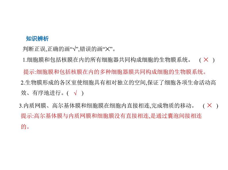 浙科版高中生物必修1第二章细胞的结构第五节细胞在结构和功能上是一个统一整体课件07