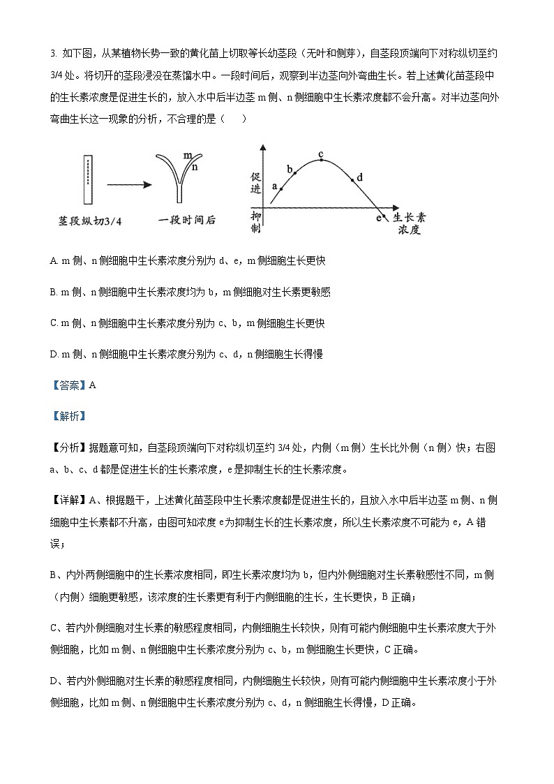 河南省郑州外国语学校2022-2023学年高二上学期期中考试生物试题含答案第3页
