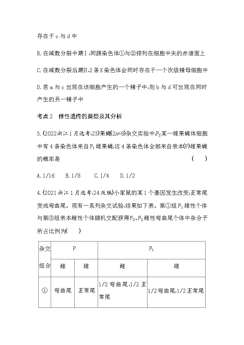 浙科版高中生物必修2第二章染色体与遗传综合拔高练含答案第2页