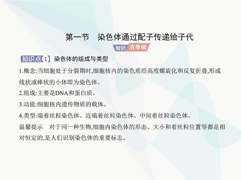 浙科版高中生物必修2第二章染色体与遗传第一节染色体通过配子传递给子代课件01