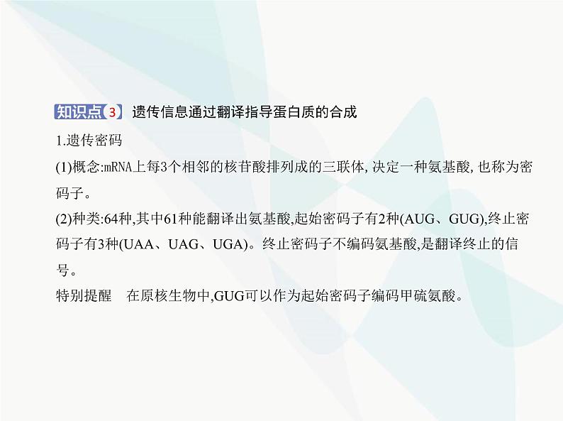 浙科版高中生物必修2第三章遗传的分子基础第四节基因控制蛋白质合成课件06