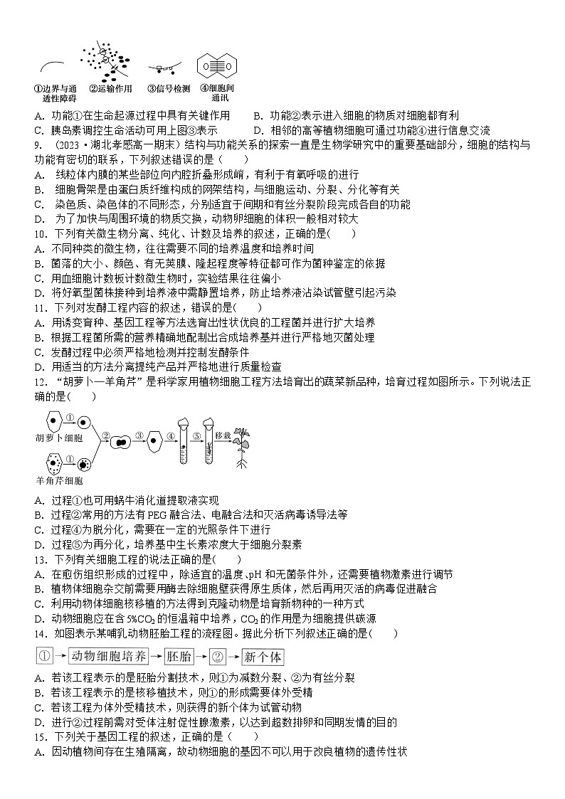 吉林省白城市第一中学2023-2024学年高二下学期6月月考生物试题（Word版附解析）02