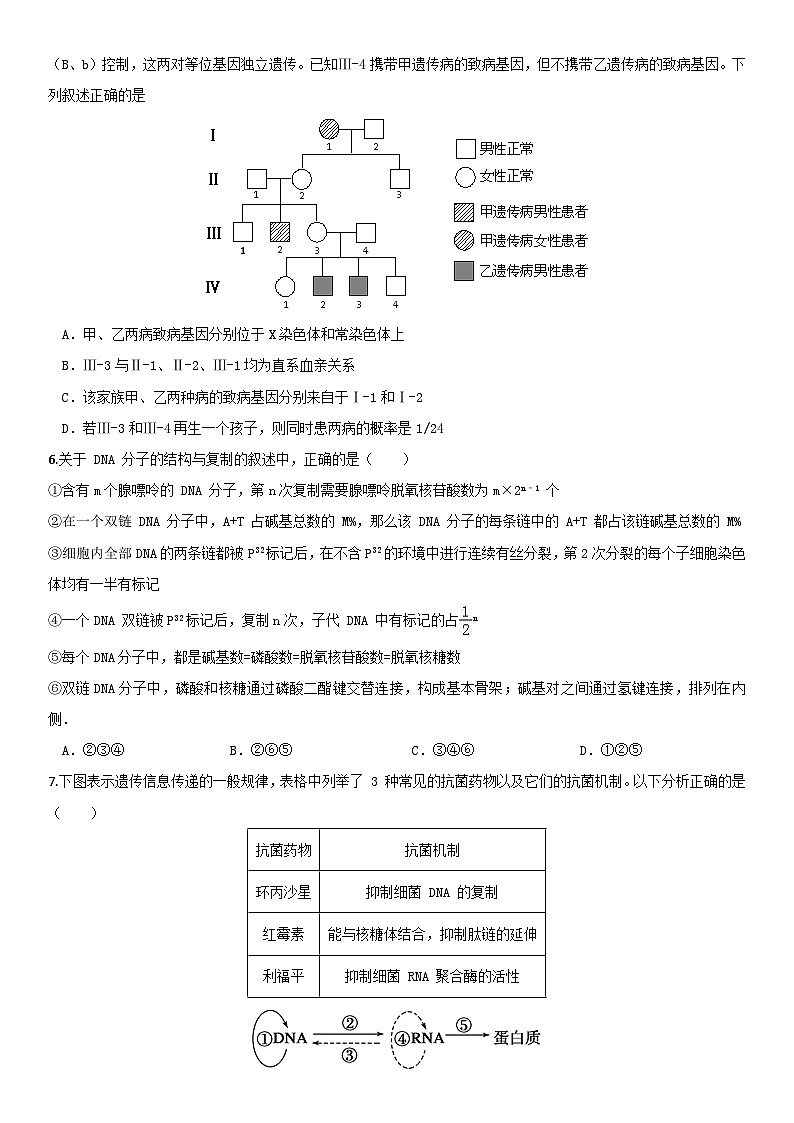 河南省周口市太康县第一高级中学2023-2024学年高一下学期6月月考生物试题02