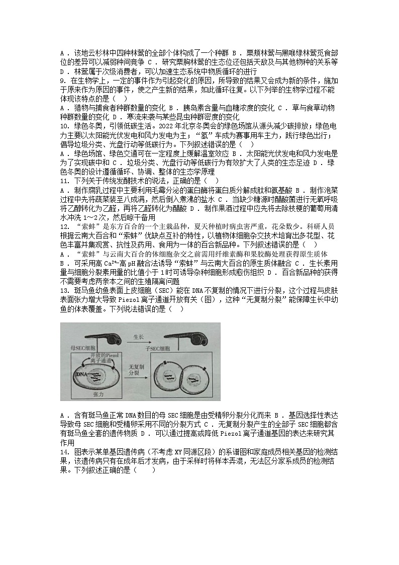 [生物]广西壮族自治区桂柳2024届高三下学期信息冲刺金卷(四)学试卷第2页