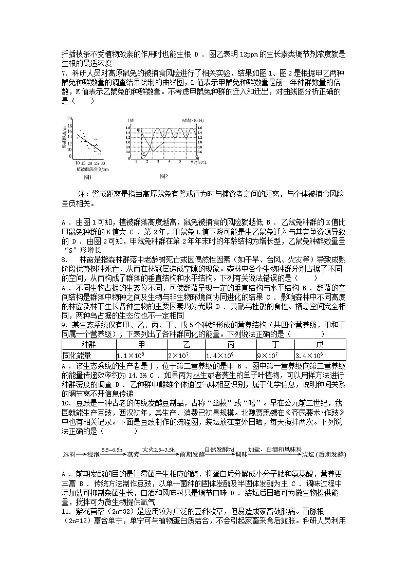 [生物]广西壮族自治区2024年高考考前押题密卷03