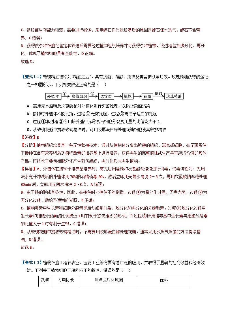 专题02 细胞工程与胚胎工程（期末考题猜想）（9大题型）（原卷版+解析版）-高二生物下学期期末考点大串讲（人教版2019）02