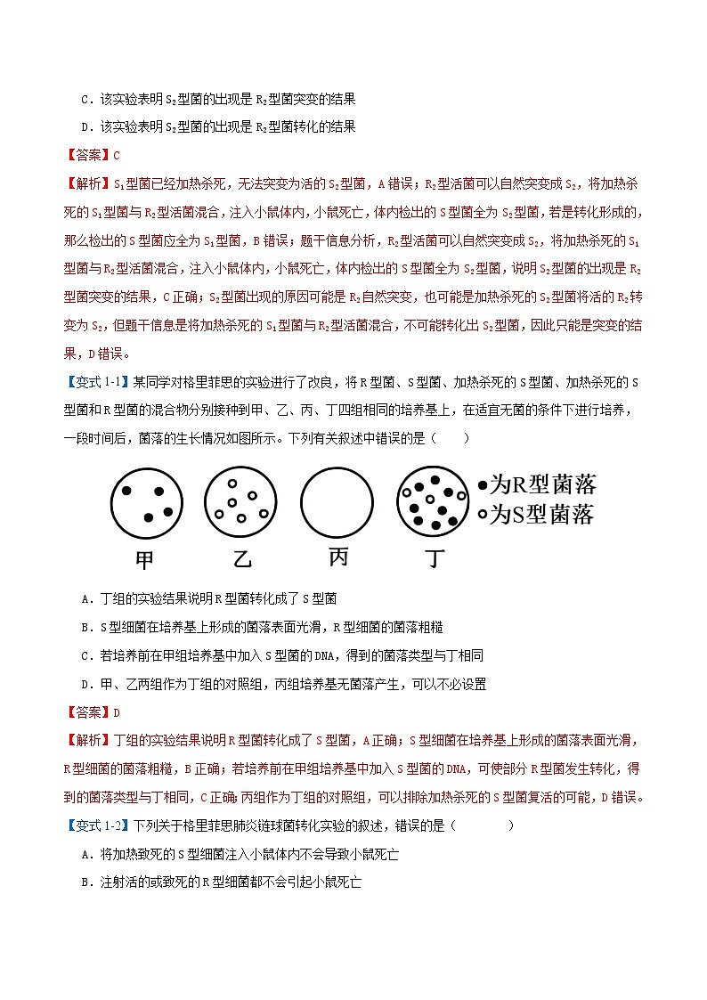 专题03 遗传的分子基础【考题猜想】（17个考点）（原卷版+解析版）-高一生物下学期期末考点大串讲（人教版2019必修2）02