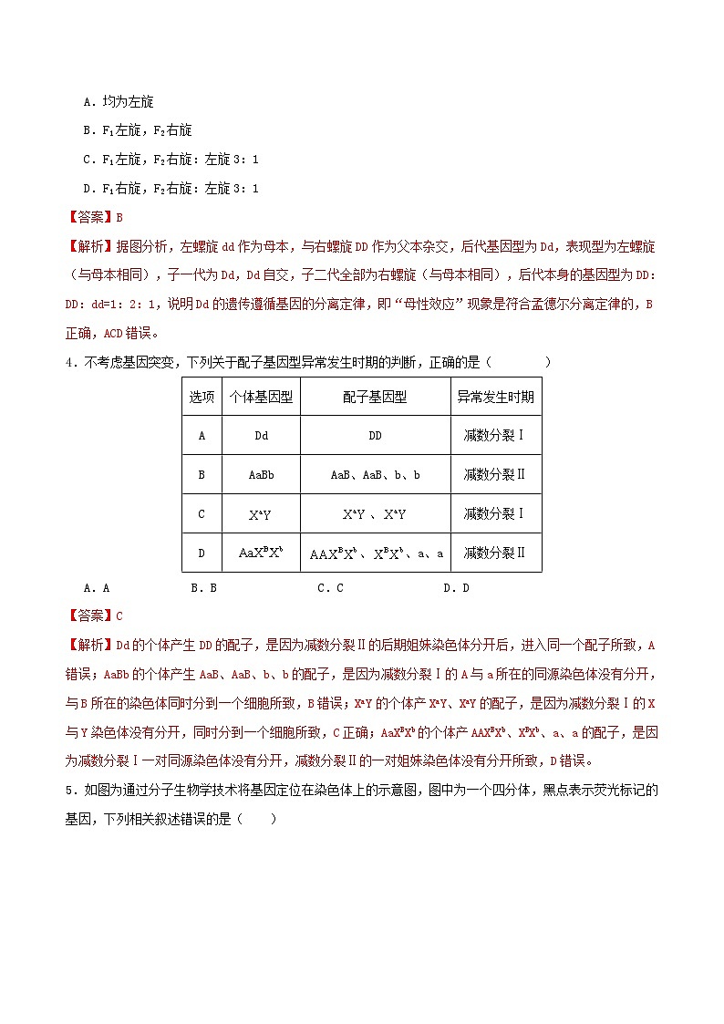 期末复习卷02（原卷版+解析版）-高一生物下学期期末考点大串讲（人教版2019必修2）02