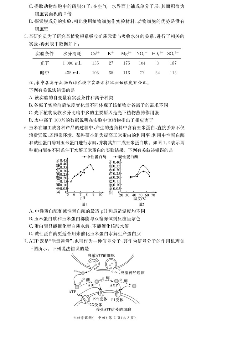 [生物]湖南省长沙市第一中学2023～2024学年高二下学期月考考试(有解析)02