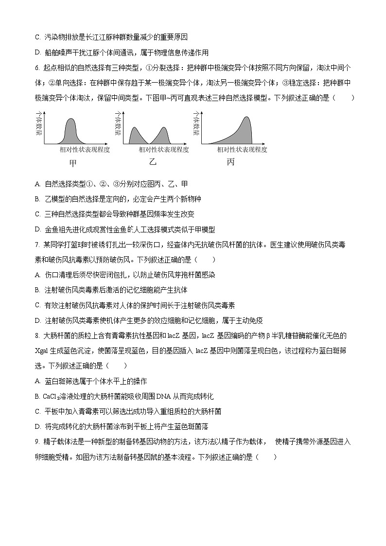 浙江省义乌市2023-2024学年高三下学期适应性考试生物试题（Word版附解析）02