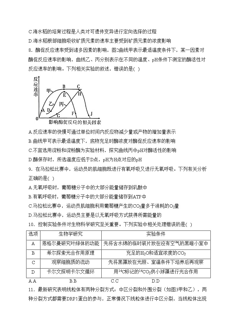 云南省三校2024届高三上学期高考备考实用性联考卷（二）生物试卷(含答案)03