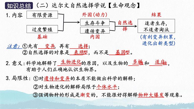 20253届高三生物一轮复习课件第三讲 生物的进化第7页