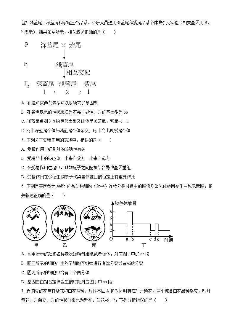 江苏省宿迁市2023-2024学年高一下学期6月期末生物试题（原卷版+解析版）02