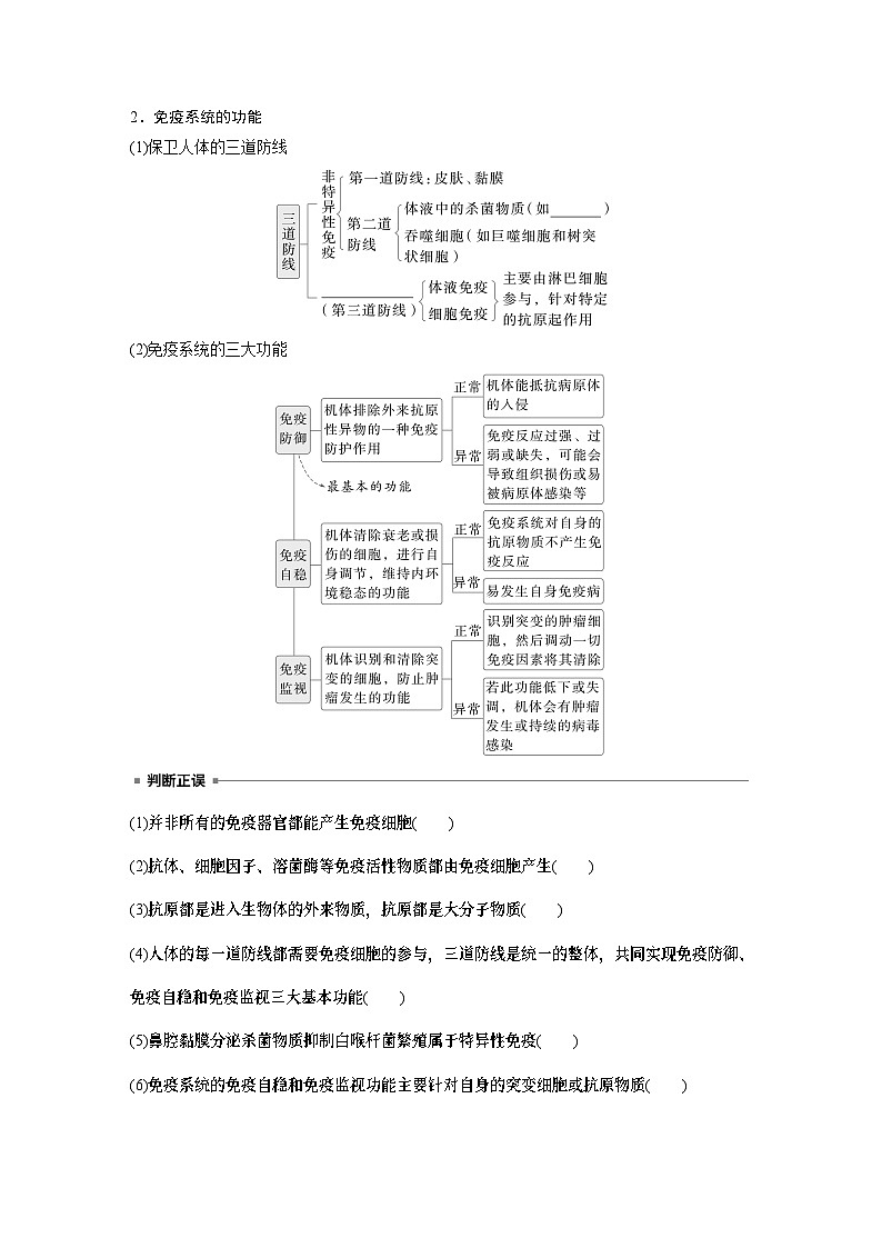 第八单元　第42课时　免疫系统的组成、功能及特异性免疫-2025年高考生物大一轮复习课件03