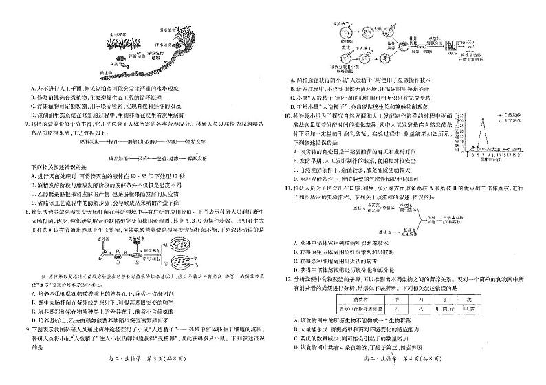 江西省部分地区2023-2024学年高二下学期7月期末生物试题第2页
