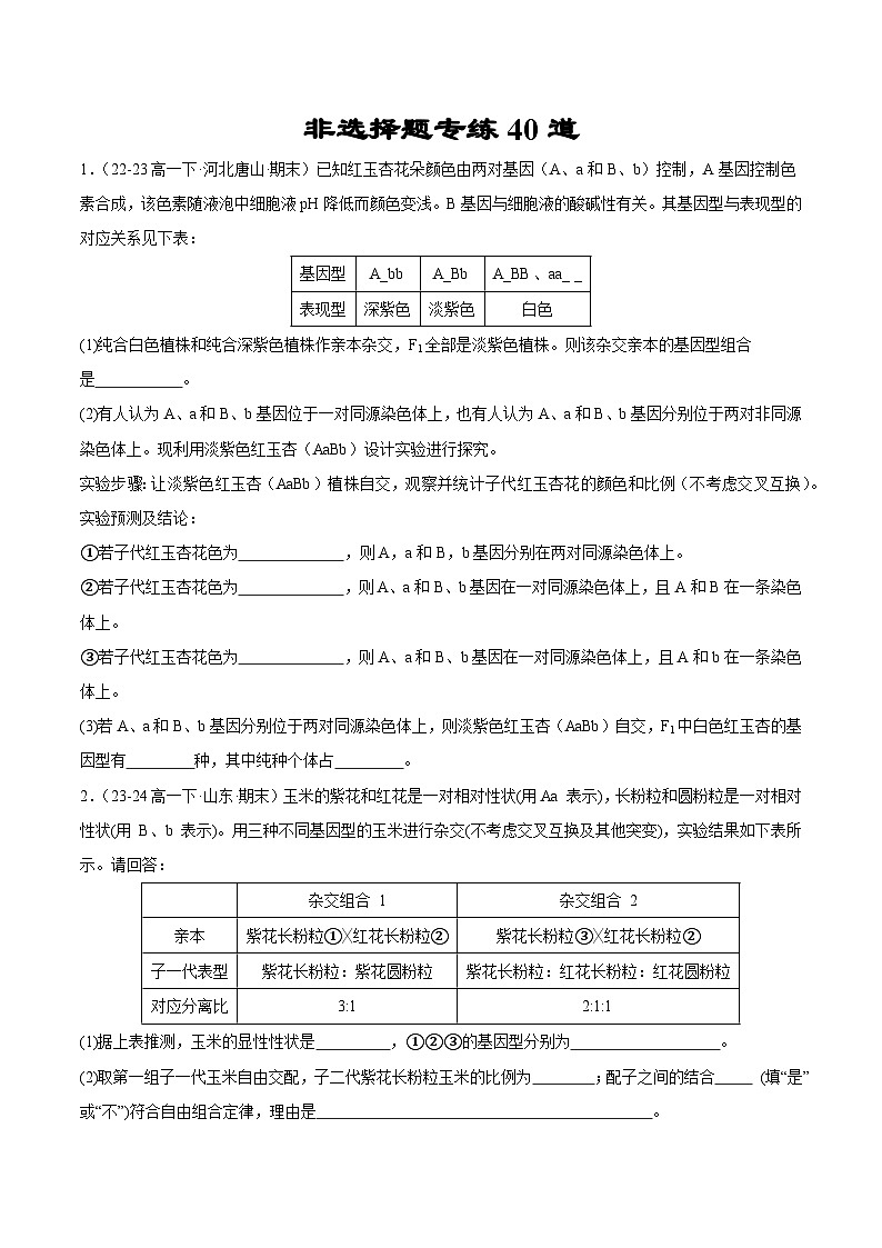 非选择题专练40道（原卷版）第1页