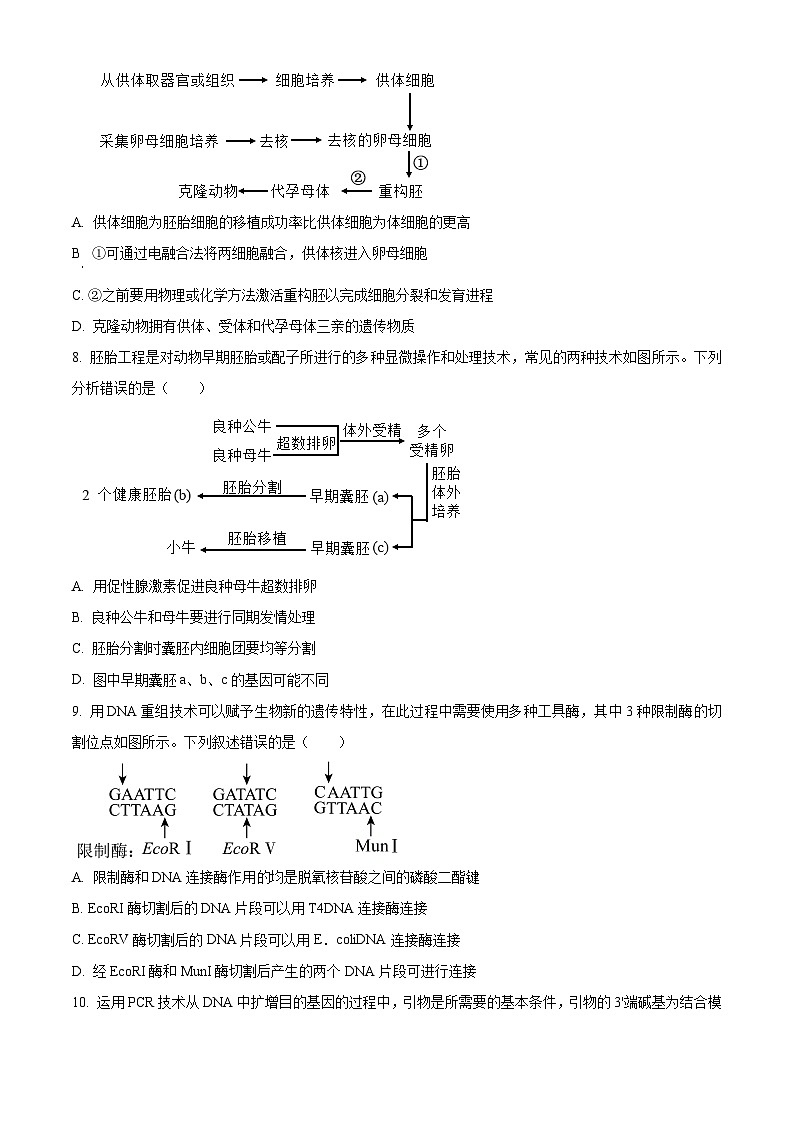 湖北省十堰市2023-2024学年高二下学期6月期末调研考试生物试卷 Word版无答案第3页