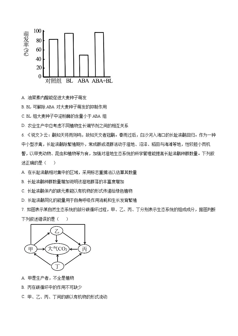 安徽省芜湖市安徽师范大学附属中学2023-2024学年高二下学期6月测试生物03
