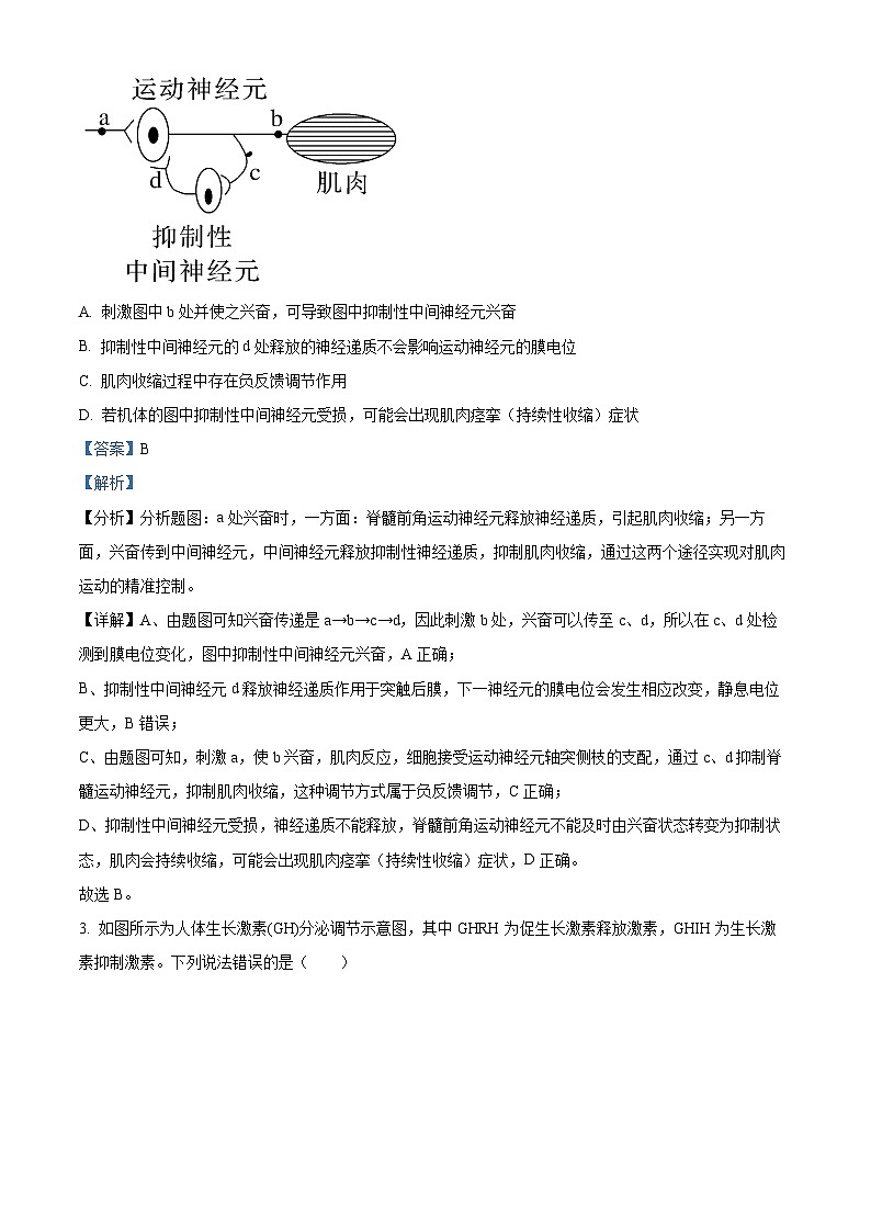 安徽省芜湖市安徽师范大学附属中学2023-2024学年高二下学期6月测试生物02