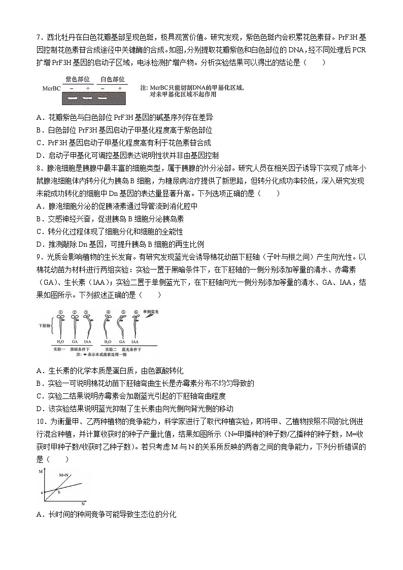 湖南省衡阳市衡阳县2023-2024学年高二下学期7月期末生物试题03