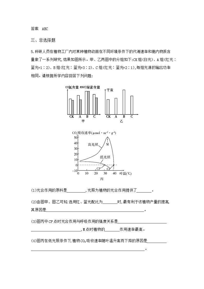 高考生物（山东专用）复习专题6光合作用过关检测含答案第3页