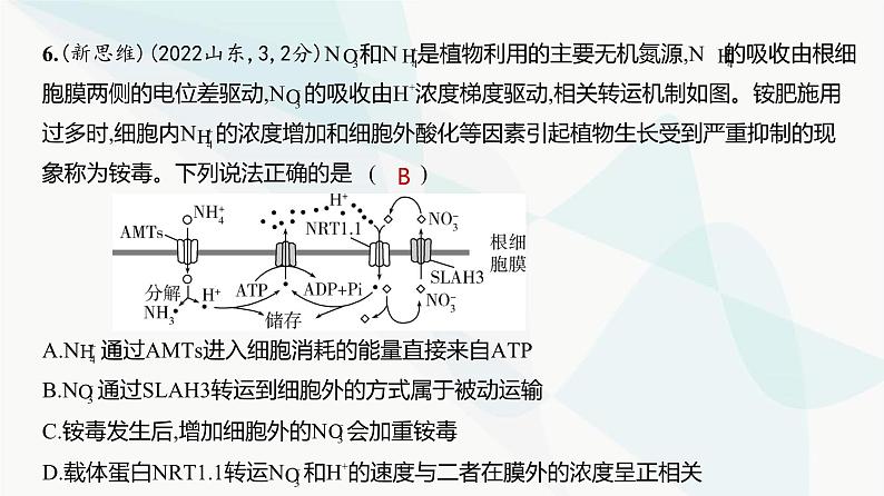 高考生物（山东专用）复习专题3细胞的物质输入和输出练习课件第7页