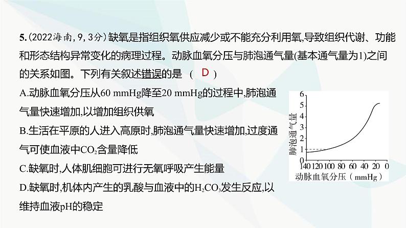 高考生物（山东专用）复习专题12人体的内环境与稳态练习课件第6页