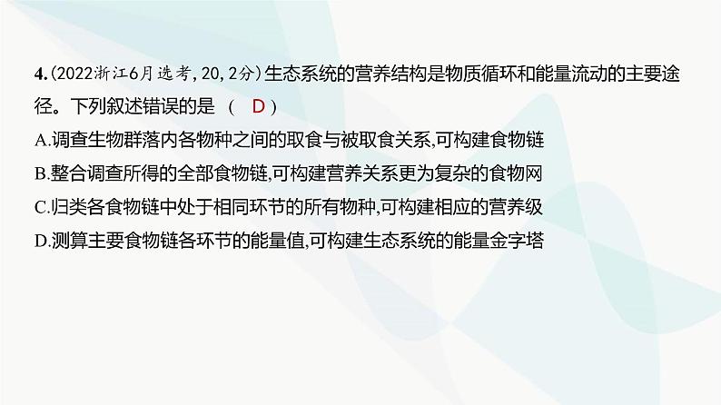 高考生物（山东专用）复习专题19生态系统及其稳定性、人与环境练习课件第5页