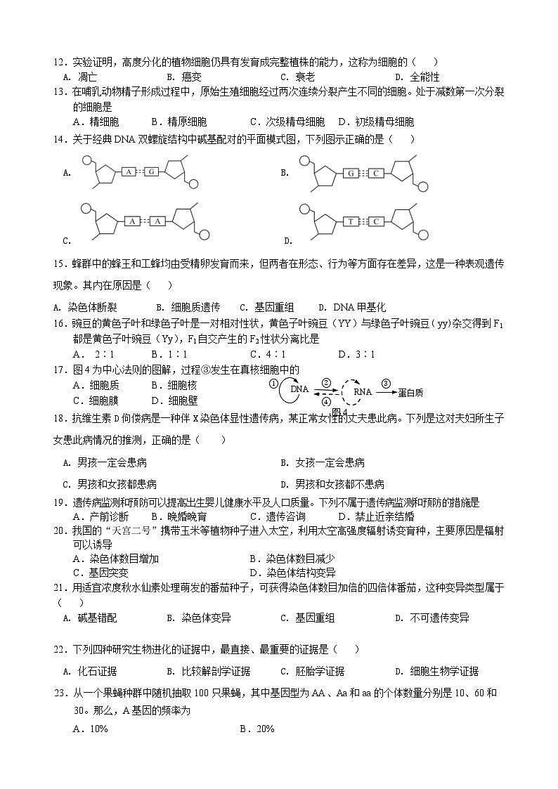 广西壮族自治区普通高中学业水平考试预测卷（无答案）02