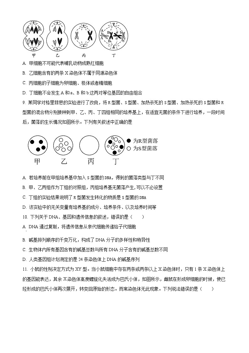 湖南省岳阳市华容县2023-2024学年高一下学期期末考试生物试题 Word版无答案第3页