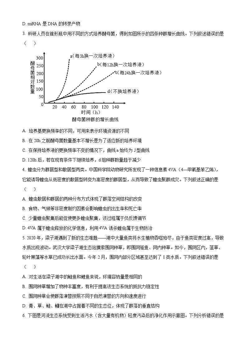 湖北省部分市州2024年春季高二年级下学期期末教学质量监测 生物试题02