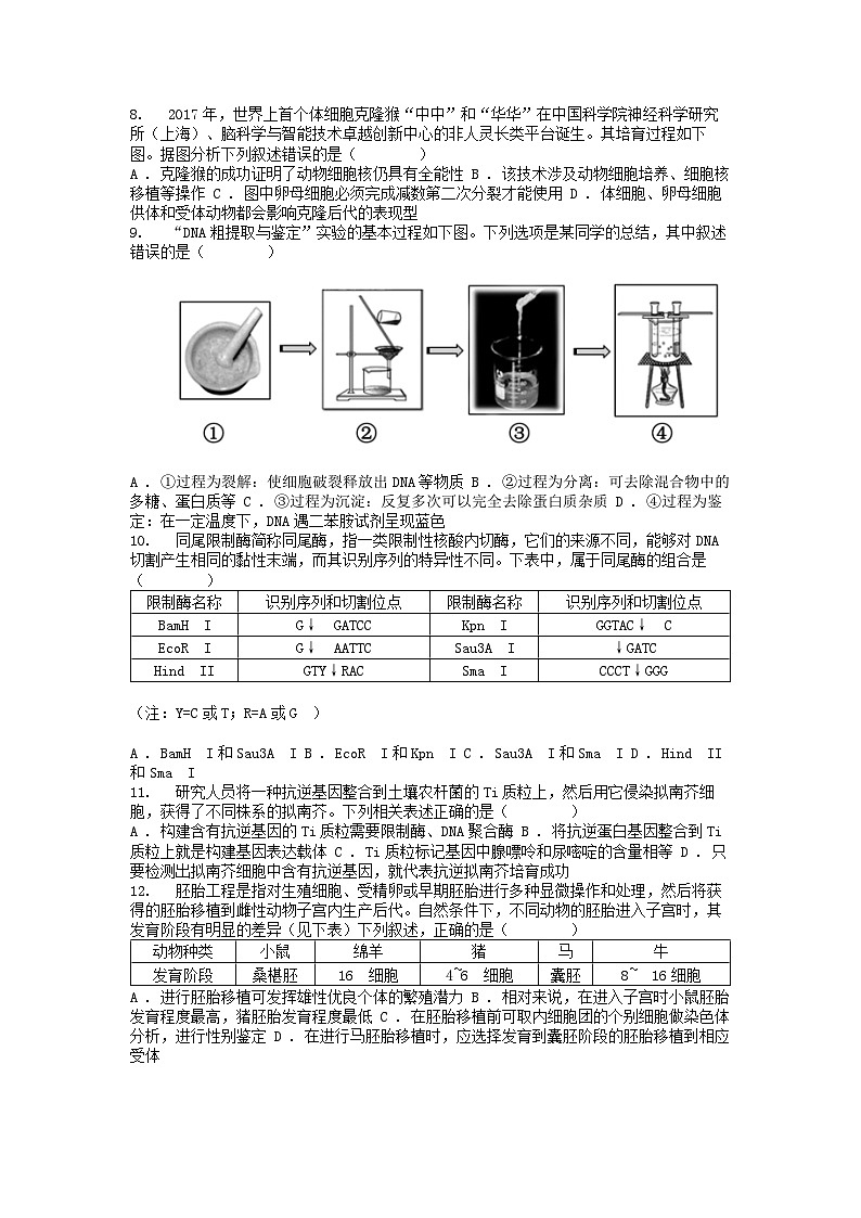 [生物][期中]广东省茂名市信宜市2023-2024学年高二下学期期中生物试卷03
