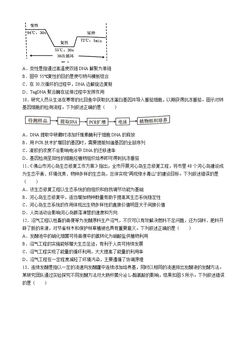广东省佛山市2023-2024学年高二下学期7月期末生物试题(无答案)第3页