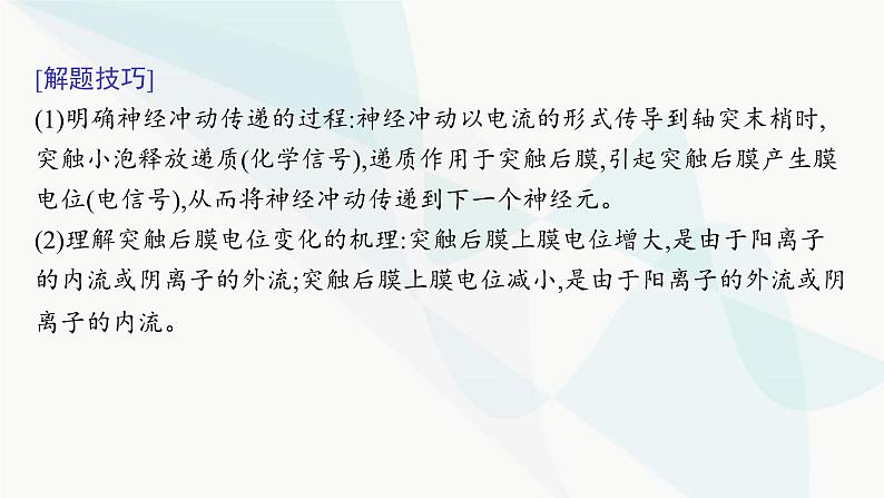 浙科版高考生物一轮复习命题热点突破5神经调节课件07