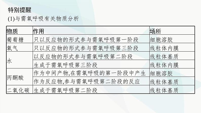 浙科版高考生物一轮复习第2单元细胞的代谢第7讲细胞呼吸为细胞生活提供能量课件05