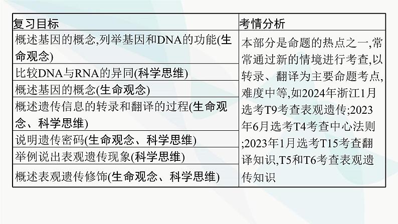 浙科版高考生物一轮复习第5单元遗传的分子基础第18讲基因控制蛋白质合成课件02