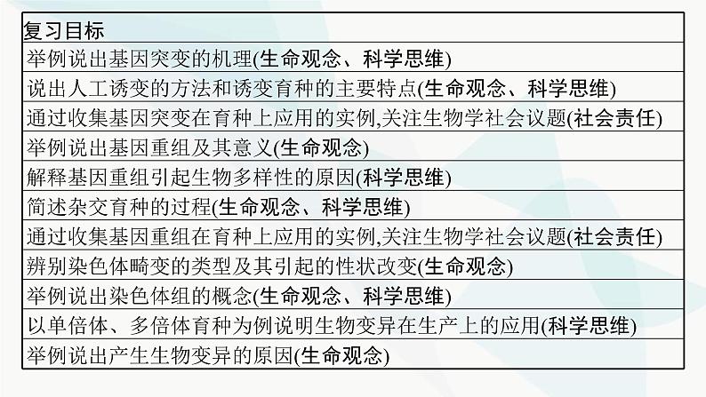 浙科版高考生物一轮复习第6单元生物的变异与进化第19讲生物的变异课件第3页