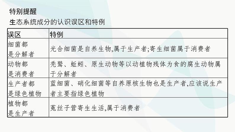 浙科版高考生物一轮复习第8单元生物与环境第28讲第1课时生态系统的成分和营养结构、生产量和生物量课件08