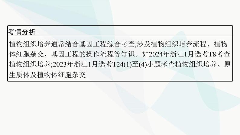 浙科版高考生物一轮复习第9单元生物技术与工程第31讲植物细胞工程课件第3页